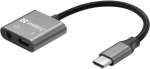 USB-C audioadapter Sandberg PD65W 65W PD heli + laadimine