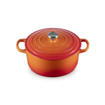 Le Creuset malmpott Signature Round Casserole, 12 l, oranž
