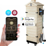 Puidust suitsuahi WiFi juhtimisega professionaalne 320L 2700W 8 taset kuumaks ja k&uuml;lmsuitsutamiseks dragON PLYWOOD NATURE 330373 Browin