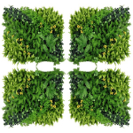 Kunsthekk paneelid 50x50 cm, 12 tk, UV-kindel hekk aeda ja terrassile
