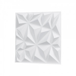 3D seinapaneelid, 33 tk, 30x30x2.5 cm, valge, PVC
