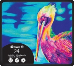 Pelikan Premium v&auml;rvilised pliiatsid 24 tk. metallkarbis