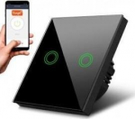 Topelt Led Wifi Tuya klaasist puutel&uuml;liti