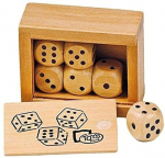 Puidust kuubikute karp - Toys Pure - 6 kuubikut, iga 1,6 cm - Alates 3. eluaastast lastele