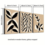 Botaanika komplekt, 3 tk, 39,88*59,94cm įrėmintas