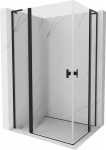 Mexen Mist L Duo hinged du&scaron;ikabiin 115 x 100 cm, l&auml;bipaistev, must - 8A4L-115-100-70-00