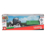 Laste traktor haagisega Valtra, punane