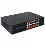 Qoltec Fast Ethernet PoE v&otilde;rgukommutaator | 8x RJ45 | 2x RJ45 &uuml;lesl&uuml;litus | 120 W | 10/100 Mb/s