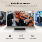 Mini Soundbar 60w, Bluetooth 5.0, optiline/aux/rca, kodukino helis&uuml;steem