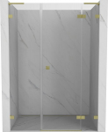Mexen Lunar L du&scaron;iuks uksed paremal 155 cm, l&auml;bipaistev, kuldne harjatud - 834SL-155-050-55-00-P