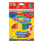 Colorino Kids kolmnurksed pliiatsid koos teritajaga 18 v&auml;rvi - Patio