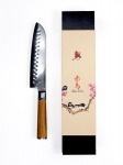 Aka Tori Santoku nuga damaskusterasest 7&rdquo; &ndash; Kyoto Olive, oliivipuidust k&auml;epide