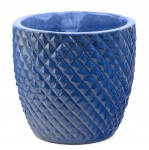&Uuml;mmargune keraamiline lillepott koobalti reljeefiga 30cm, 30 cm