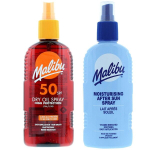 Malibu SPF50 p&auml;evitus&otilde;li 200 ml + p&auml;evitusj&auml;rgne pihustatav kreem 200 ml
