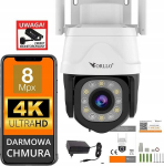 4k Ai v&auml;liskaamera Orllo Z17 Ultra 8mp Sim 5x zoom, toiteadapteriga