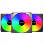 Montech Arvutikorpuse ventilaator GF120 V2 ARGB PWM 3I1(B), 120mm, 1600RPM, 73.1cfm, HDB, RGB kontroller kaasas