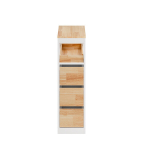 SoBuy Kapp BZR54-III-WN Valge 65&times;23&times;82 cm MDF 4 sahtliga ratastega