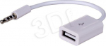 Akyga adapter koos kaabliga AK-AD-24 USB A (f) / mini Jack (m) 15cm