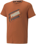 Puma T-s&auml;rk Alpha Holiday Tee Orange 670109 64 670109 64/176