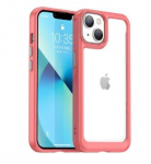 Telefoni&uuml;mbris Outer Space Case iPhone 14 hard cover with a gel frame red, punane