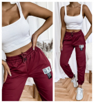 Naiste puuvillased vabaajap&uuml;ksid Classic, burgundia