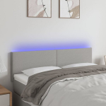 vidaXL LED-voodipeats, helehall, 144x5x78/88 cm, kangas