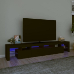 VidaXL telerialus LED-tuledega, must