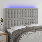 vidaXL LED-voodipeats, helehall, 144x5x118/128 cm, kangas