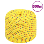 vidaXL paadik&ouml;is, kollane, 8 mm, 500 m, pol&uuml;prop&uuml;leen