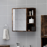 vidaXL vannitoa peegelkapp, suitsutamm, 62,5 x 20,5 x 64 cm, tehispuit