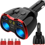 Auto splitter USB pordid kaitsmetega laadimiseks