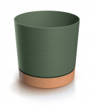 &Uuml;mmargune roheline Tubo lillepott alusega 10,8 cm