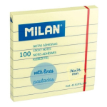 M&auml;rkmik Milan Isekleepuvad Triibuline Kollane (7,6 x 7,6 cm)