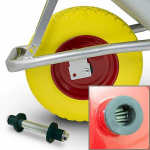 Kollane tubeless ratas k&auml;rule/k&auml;rule