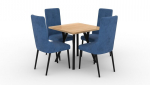 K&ouml;&ouml;gim&ouml;&ouml;bli komplekt ADRK Furniture 83 Rodos, sinine/pruun