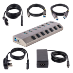 USB hub - Startech - 5G7AIBS-USB-HUB-EU - 7 porti - USB 3.2 Gen 1 - Lihtne kasutada