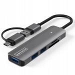 Adapter Hub USB-C 7IN1 3x USB 3.0 kaardilugeja SD TF COMBO Zenwire