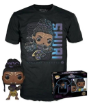 Funko Pop! Tees (t&auml;iskasvanud): Marvel Black Panther - Shuri (helendab pimedas) Bobble-Head Vin&uuml;&uuml;lfiguur ja T-s&auml;rk (L)