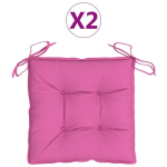 vidaXL tooli istmepadjad 2 tk, roosa, 50 x 50 x 7 cm, kangas