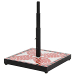 vidaXL p&auml;ikesevarju alus, terrakota ja valge, kandiline, 12 kg