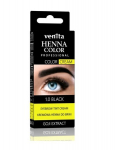 Henna kulmudele ja ripsmetele Venita Henna Color Cream 1.0 Black, 30g