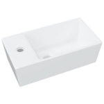 vidaXL valamu, valge, 48 x 25 x 15 cm, keraamiline