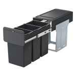 Hailo sisseehitatud pr&uuml;gi&auml;mber "EcoLine" 3 x 10 l, must