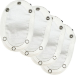 Beebi body pikendused, puuvill, 4tk komplektis, valge