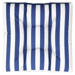 vidaXL euroaluse istmepadi, sinise/valge triibuline, 70 x 70 x 12 cm