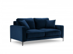 Kahekohaline velvetist diivan, tumesinine