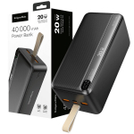 Akupank Akupank Power Bank Kruger&Matz 40000 mAh Li-ion koos QC ja PD funktsioonidega.
