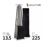 Gaasisoojendi Heatum Athena Pyramid, must