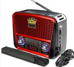 Raadio Bluetooth FM, USB LED Golon RX-BT455S