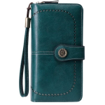 Naiste nahast rahakott, roheline